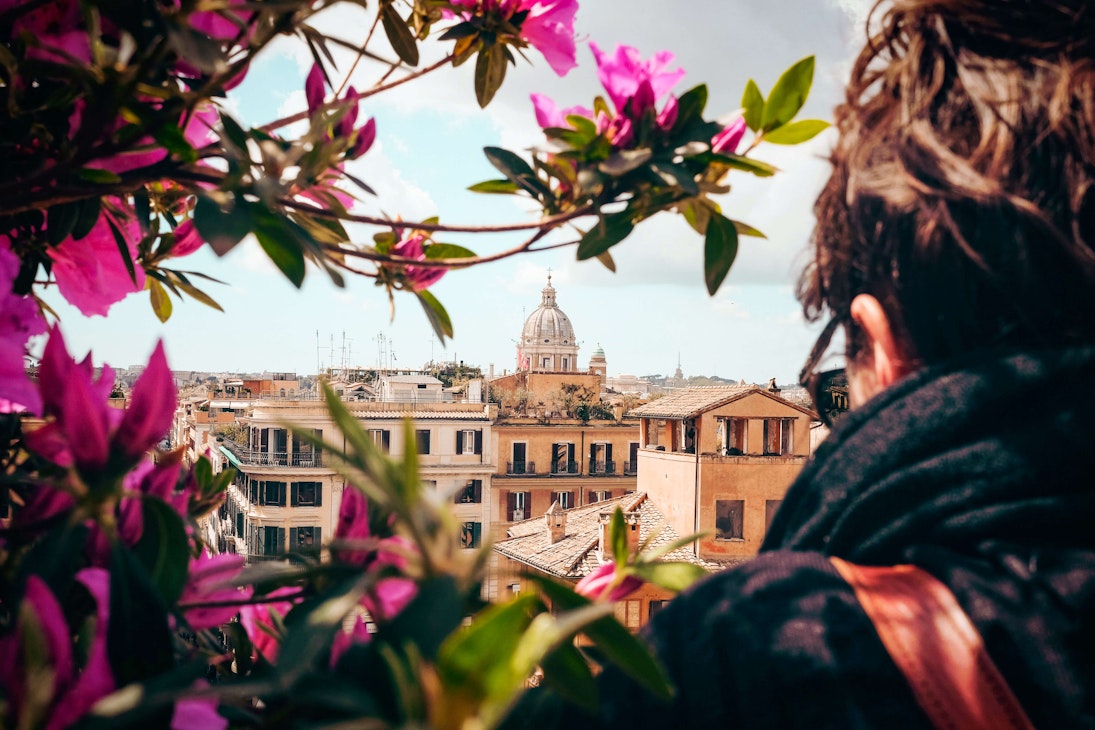 Rome over the shoulder.
