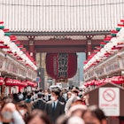 Tokyo, Japan - April, 2022: Tourist gather at Sensoji Temple and Nakamise Dori Street in Asakusa, Tokyo, Japan in the early Spring as Japan open up the border., License Type: media, Download Time: 2025-02-27T17:56:17.000Z, User: rhylton_redventures, Editorial: true, purchase_order: 56530 - Guidebooks, job: Lonely Planet WIP, client: Lonely Planet WIP, other: Rhianydd Hylton