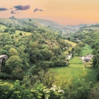 Panoramic landscape from Monsal Head looking down to the Monsal trail viaduct in Derbyshire Peak District., License Type: media, Download Time: 2024-12-18T22:11:25.000Z, User: meg3348277, Editorial: false, purchase_order: 56530 - Guidebooks, job: Global Publishing-WIP, client: England 13, other: Megan Cassidy