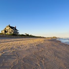 Kilkare, a legendary oceanfront Hamptons mansions in Wainscott, East Hampton, New York.  Holden lighting from a setting sun., License Type: media, Download Time: 2025-03-26T20:48:20.000Z, User: Sarahstocking, Editorial: false, purchase_order: 65050 - Digital Destinations and Articles, job: Digital , client: FTG The Hamptons, other: Sarah Stocking