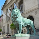 CHICAGO, ILLINOIS - AUGUST 22, 2015: Lion Statue. The statue is one of a pair of bronze lions by sculptor, Edward Kemeys, that flank the main entrance of The Art Institute of Chicago.
architecture, art, bronze, building, chicago, closeup, edward, entrance, institute, kemeys, lion, main, museum, of, pair, sculptor, stairs, statue, two